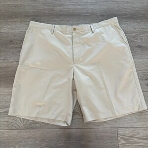 Callaway Mens Beige Tan Flat Front Slash Pocket Performance Golf Chino Shorts 44